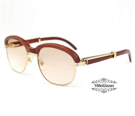 vintage wood frame cartier glasses.